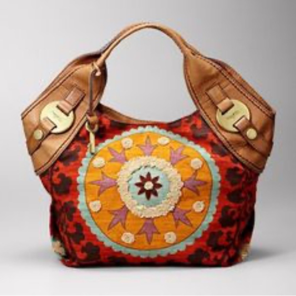 Fossils Fifty-Four Taryn Satchel vibrant colored funky vintage handbag
